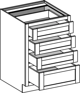 Base four drawer 1234.5-2734.5