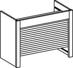 Straight Appliance Garage, 12-1/2″ Deep x 18″ High