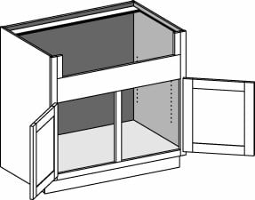 Apron (Farm) Sink Cabinet w/Double Doors