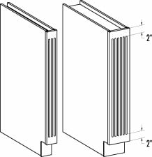 Base Filler column, 3″ & 6″ Wide