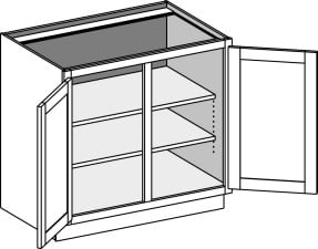 Base Full Door Cabinet w/Double Doors