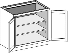 Base Full Door Cabinet w/Butt Doors