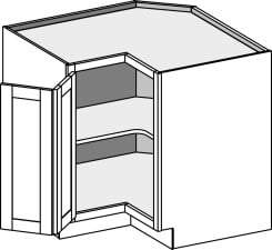 Base Cabinet – Corner Pie Cut