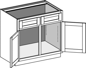 (BS2D2D) Base Sink Two Door Two Drawer