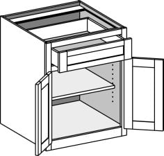 Desk Base Cabinet – Butt Doors