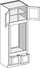 Oven Cabinet – Combo Oven, Type B w/Double Doors & Drawers