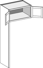 Refrigerator Cabinet – Left Side Panel, Butt Doors