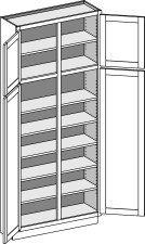 Utility Cabinet-Shallow (12.5″ D), Double Doors