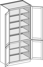 Tall Cabinet – Deep (24″), Reverse w/Double Doors