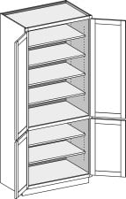 Tall Cabinet – Deep (24″), Reverse w/Butt Doors