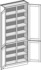 Tall Cabinet – Shallow, Reverse w/Double Doors