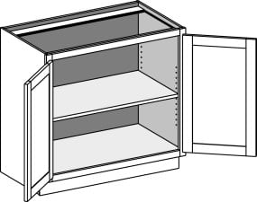 (VBF-BD) Vanity Base Full Door w/Butt Doors