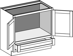 Vanity Sink ‘Reverse’ Cabinet w/Butt Doors