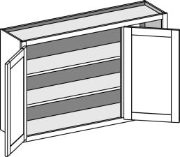 (WBCBD) Wall Blind Corner w/ Butt Doors