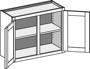 (WCS) Wall Cabinet W/ Center Stile