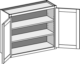 (WBD) Wall Cabinet w/ Butt Doors