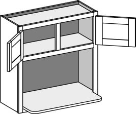 (WMWSCS) Wall Microwave with Shelf w/ Center Stile