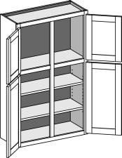 (TTWCS) Two Tier Wall w/ Center Stile