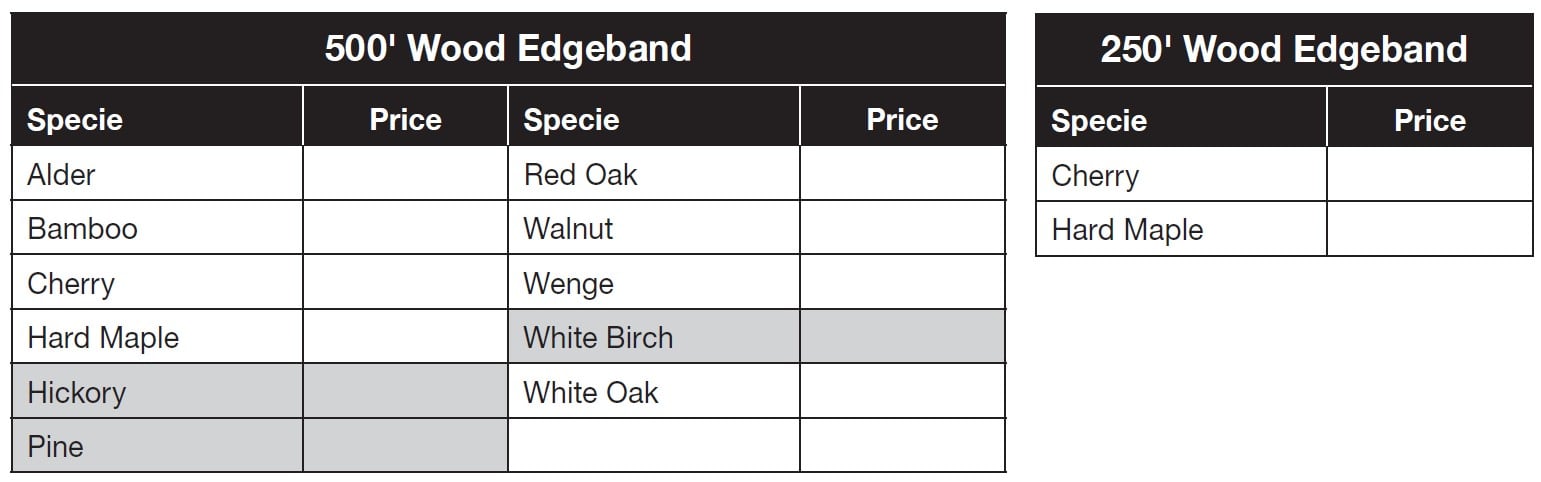 Edge Banding - Roll - Cabinet Joint