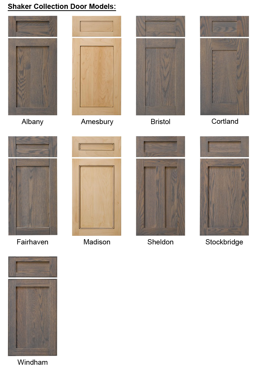 shaker door samples