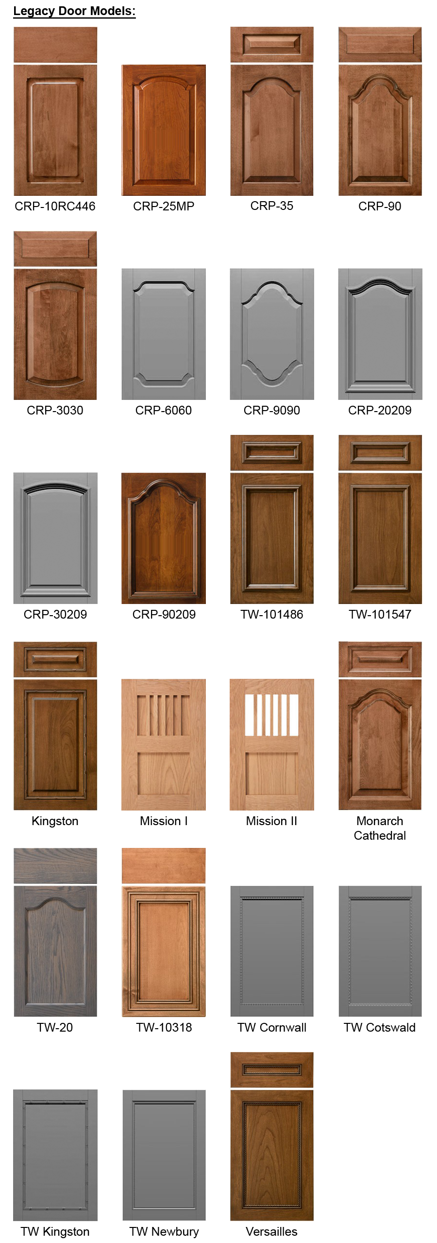 legacy door samples