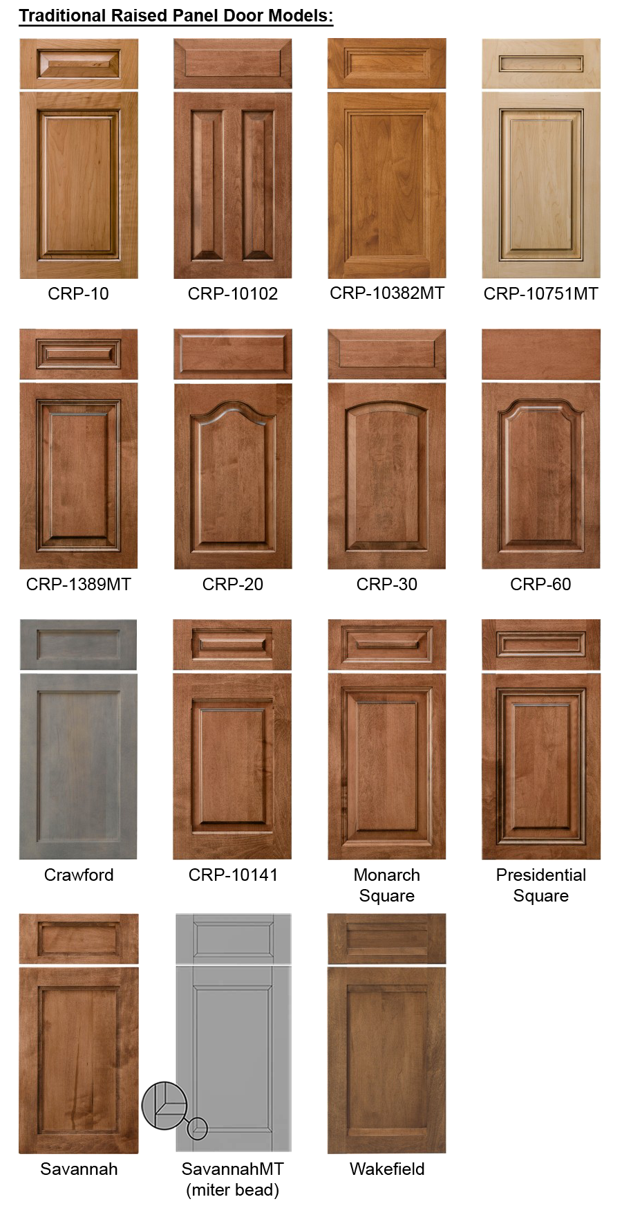 traditional door samples