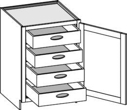 Base Full Door w Single Door & /Roll Outs