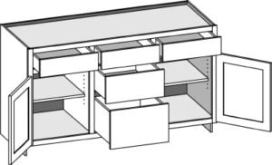 (BC2D5D) Base 2 Door 5 Drawer