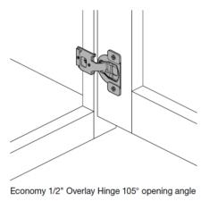 Economy 1/2″ Overlay Hinge