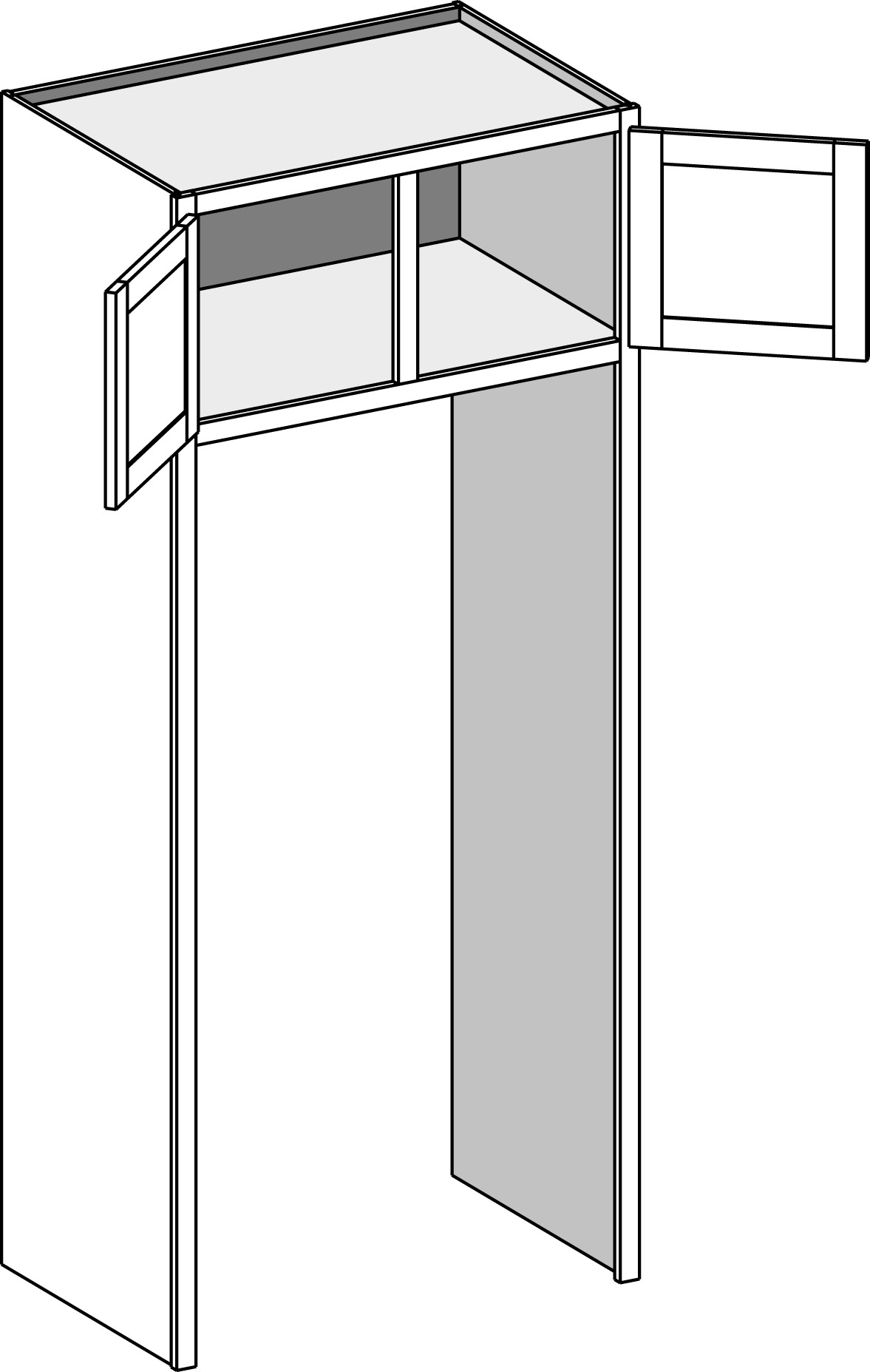 Refrigerator Tall W Both Side Panels Double Doors Rtb Csrtbcs