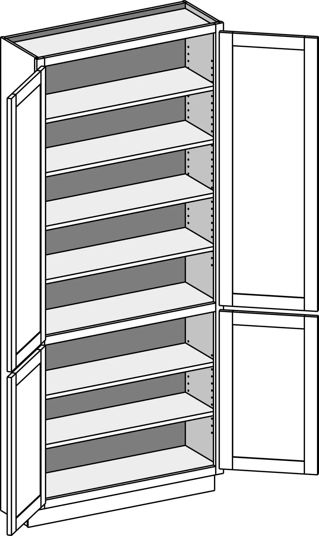 Tall Utility Cabinet Reverse W Doors Shallow Ucr Csucr Joint Tall Utility Cabinet Reverse W, 12 Inch Deep Cabinet With Doors