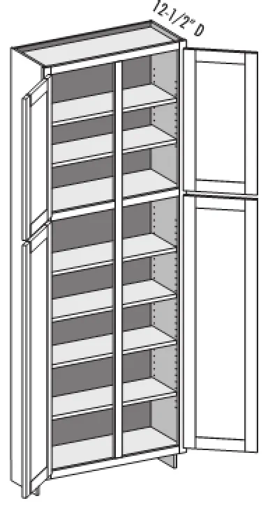 Tall Utility Cabinet W Wall Height Top Section Shallow Double Door Ucw Csucwcs Joint Tall Utility Cabinet W Wall Height Top, Shallow Bathroom Wall Cabinet
