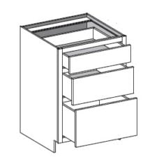 (B3D) Base Three Drawer