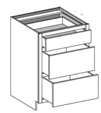 Base 3 Drawer – Equal Height Bottom Drawers