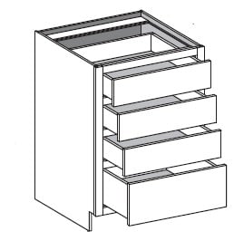 3-DRAWER VS 4-DRAWER BASE CABINETS