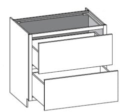 Base Cook Top Two Drawer