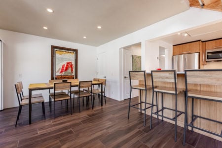 kitchen bar and dining area