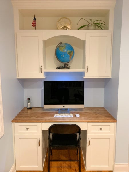 custom home office desk and cabinets