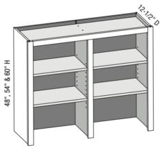 (WOBSCS) Wall Open BookShelf w/Center Stile