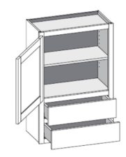 (W2D) Wall Cabinet w/2 Drawers – Single Door