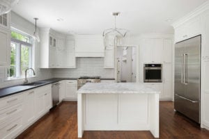 White painted RTA kitchen cabinets