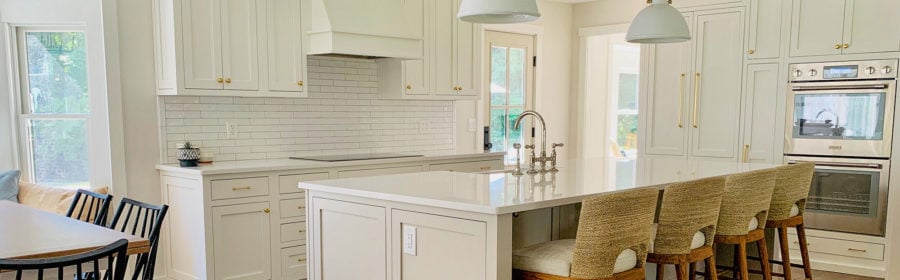 kitchen with painted RTA cabinets