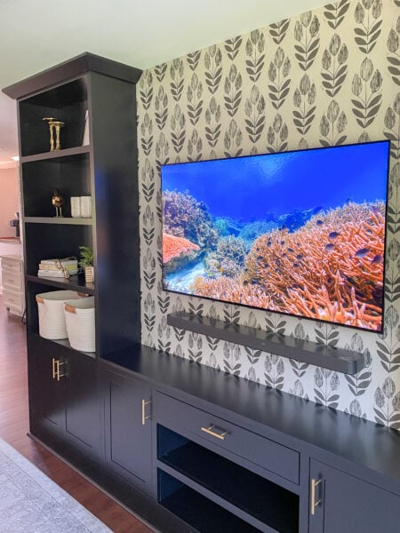 built in cabinetry with tv