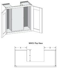 (WRC3) Wall w/ 3 Sided Recessed Back