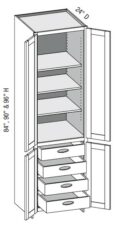 Tall Cabinet – Reverse Roll Out w/Butt Doors