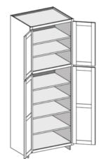 Utility Cabinet Wall Height – Deep (24″) w/Butt Doors