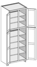 Utility Cabinet Wall Height w/ Double Doors