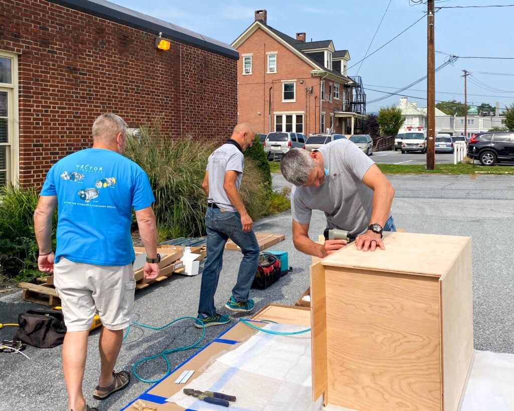 building cabinets