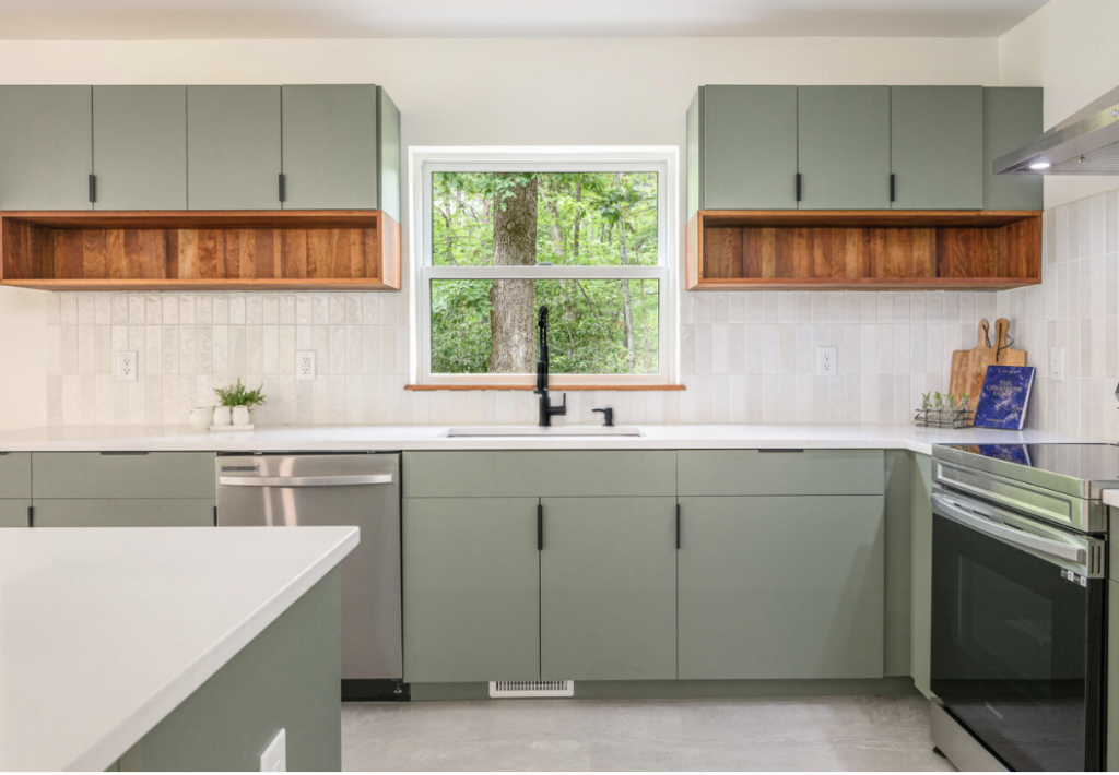 light green kitchen cabinets