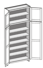 Utility Cabinet – Shallow (12-1/2″ Deep), Butt Doors